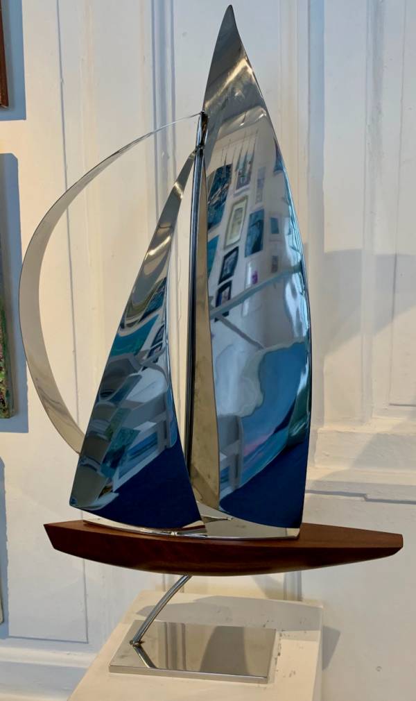 - a , metal Sculpture by John Mellows, measuring 82 x 49 cm (H x W) £995